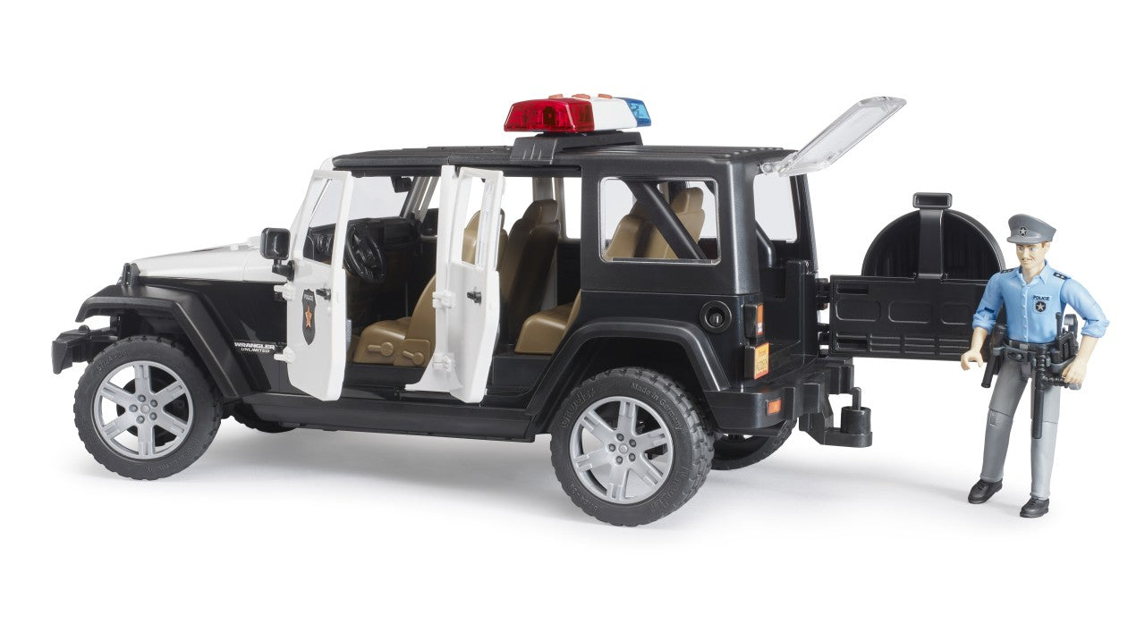 Jeep Wrangler Rubicon Poliție cu figurină – Bruder