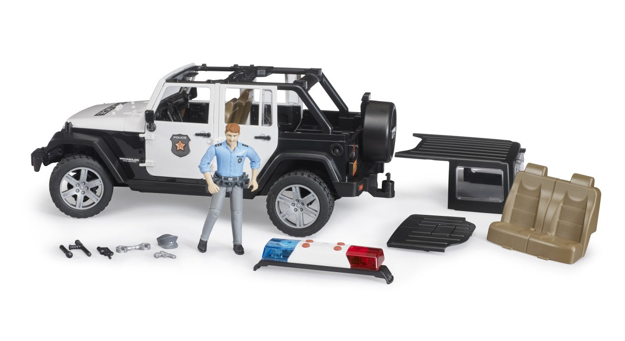 Jeep Wrangler Rubicon Poliție cu figurină – Bruder