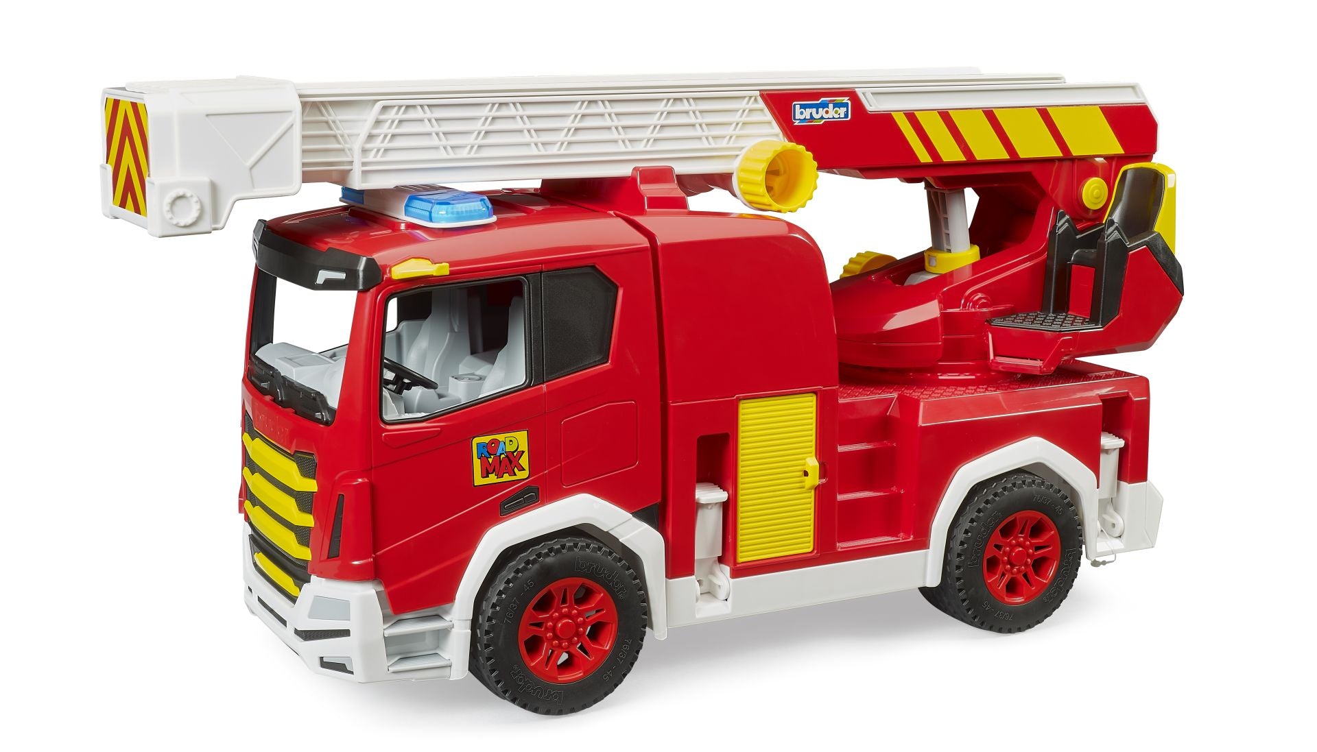 Mașină de pompieri ROADMAX cu scară extensibilă – Bruder