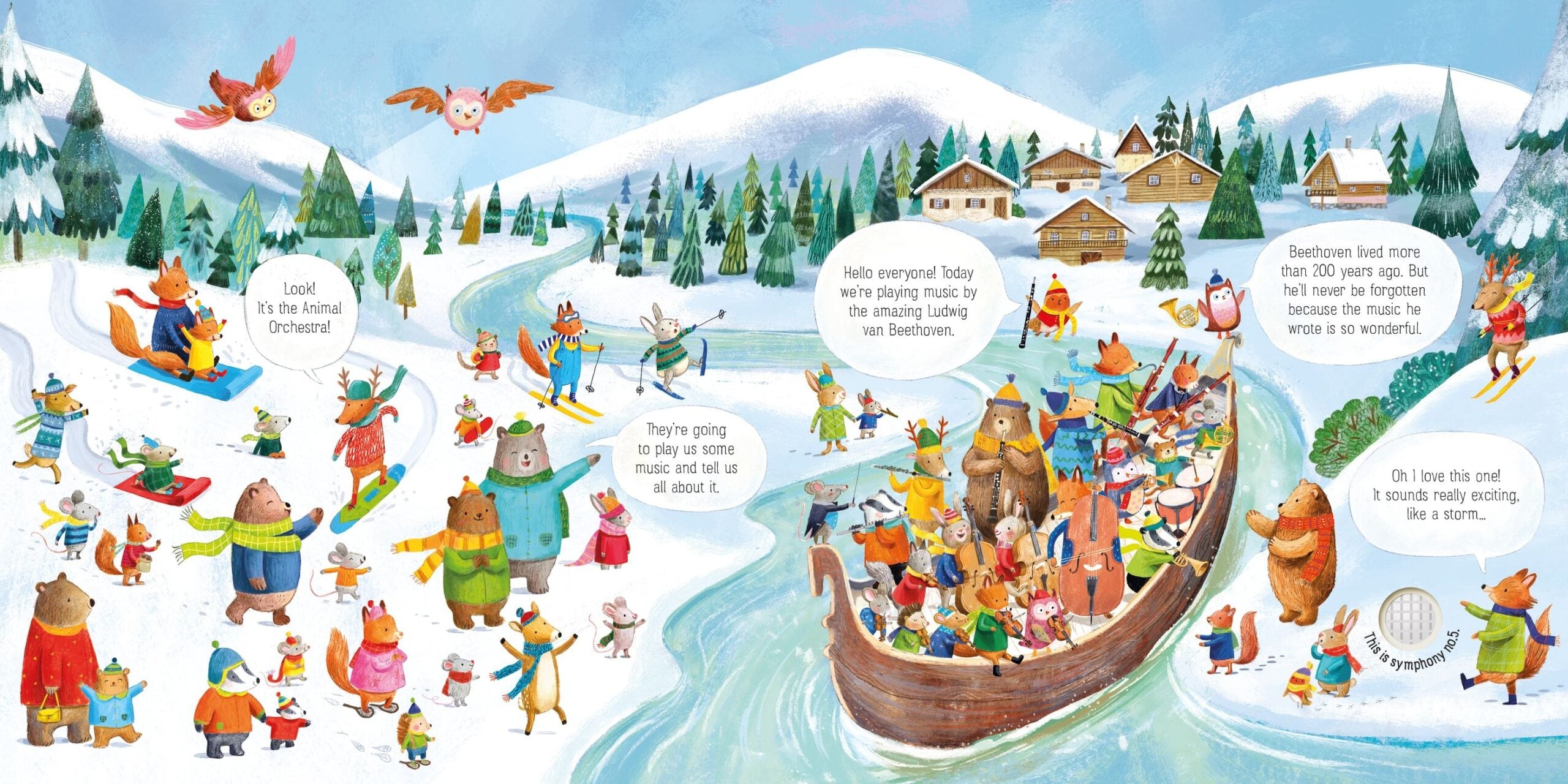 The Animal Orchestra Plays Beethoven, carte cu sunete - Usborne