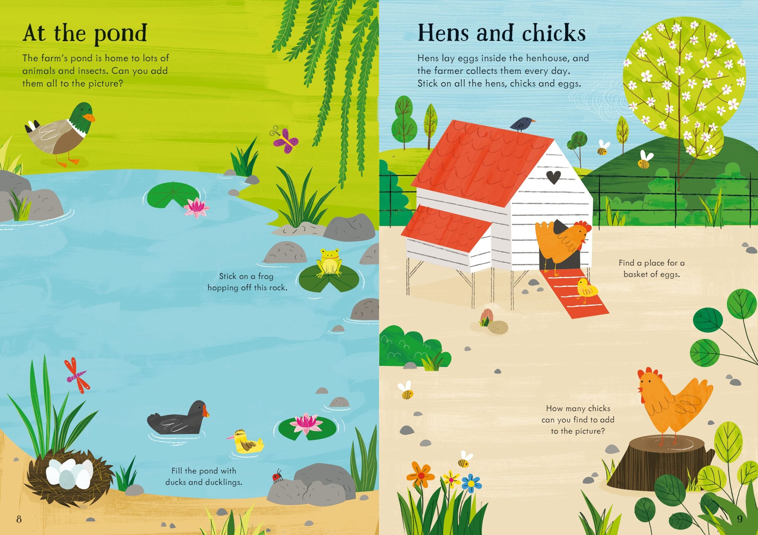 Little First Stickers Farm, carte cu stickere - Usborne