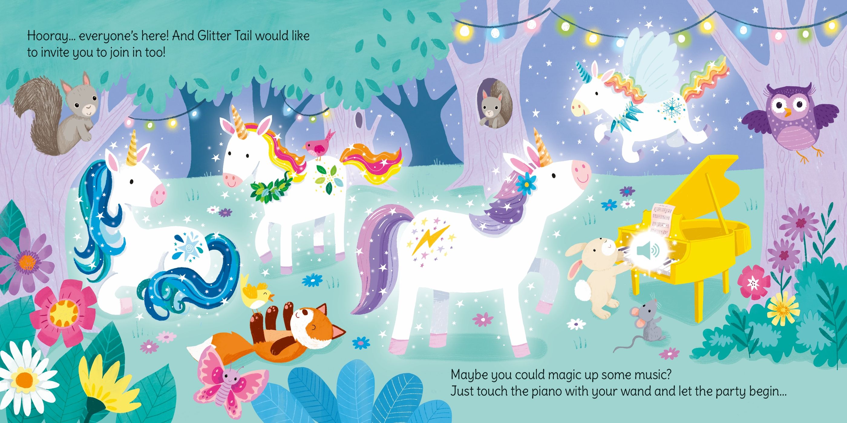 Wand Books: Unicorn Magic, carte cu baghetă și sunete - Usborne