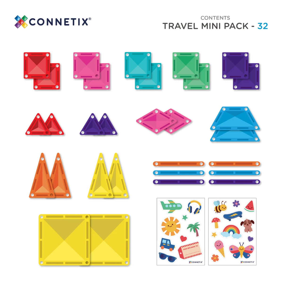 Set magnetic Travel Mini Pack, 32 piese – CONNETIX