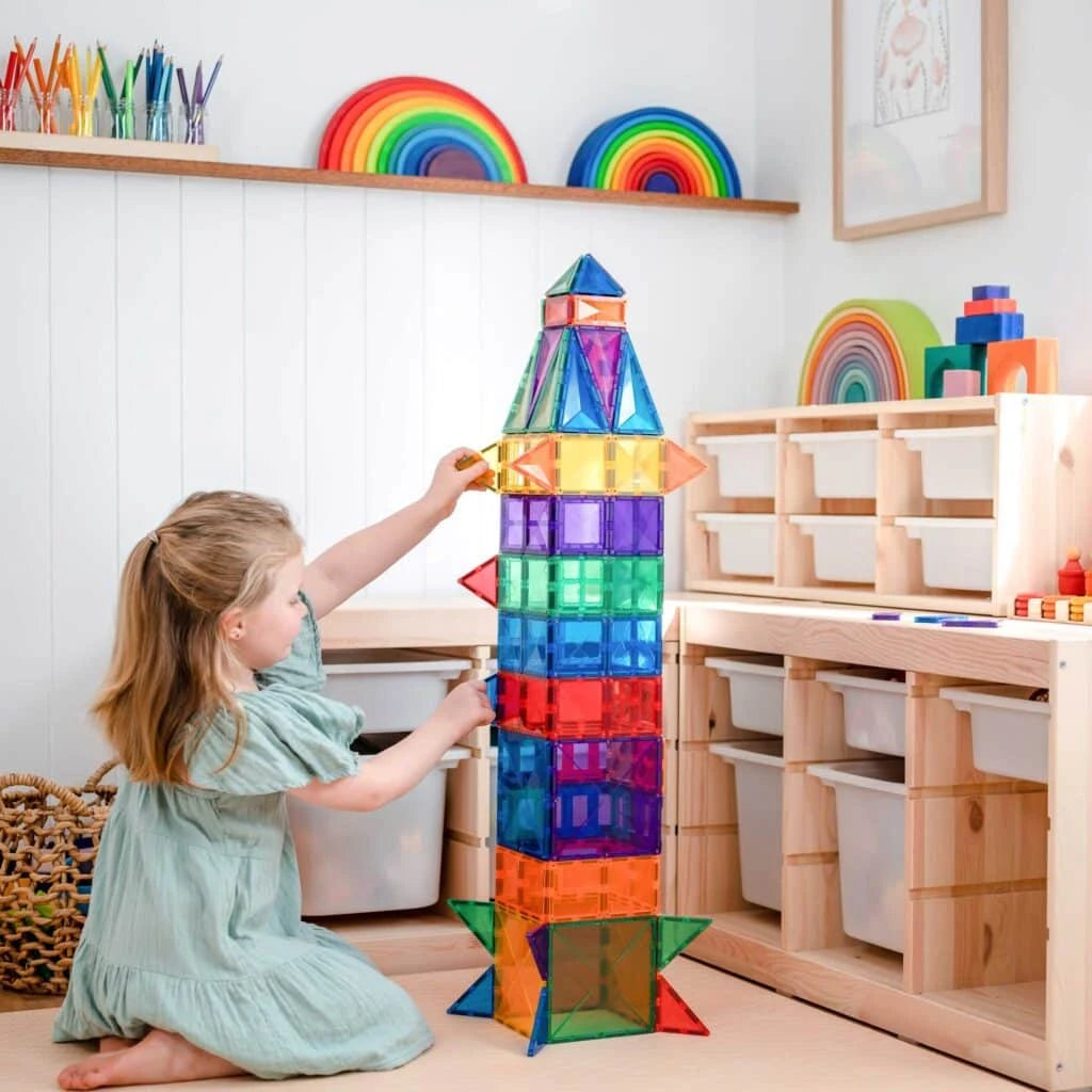 Set magnetic creativ curcubeu, 102 piese – CONNETIX