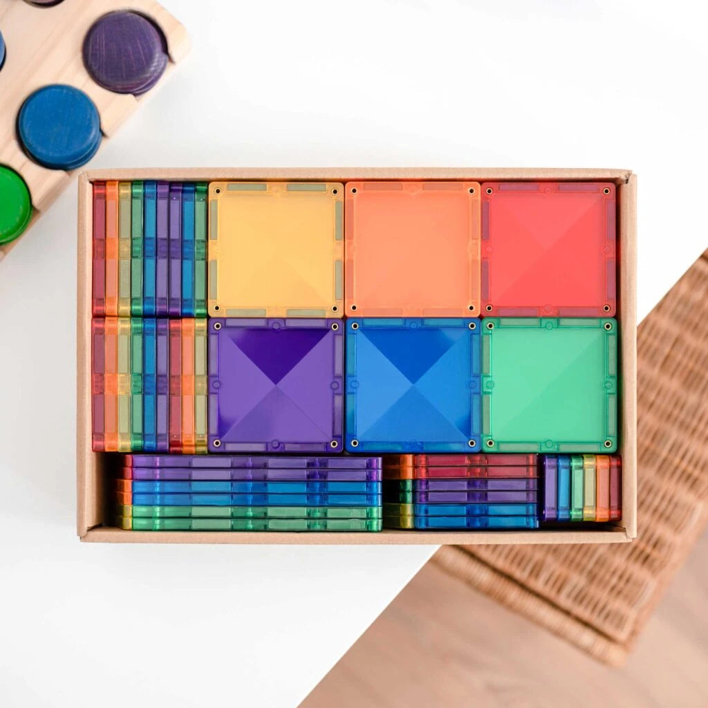 Set magnetic creativ curcubeu, 102 piese – CONNETIX