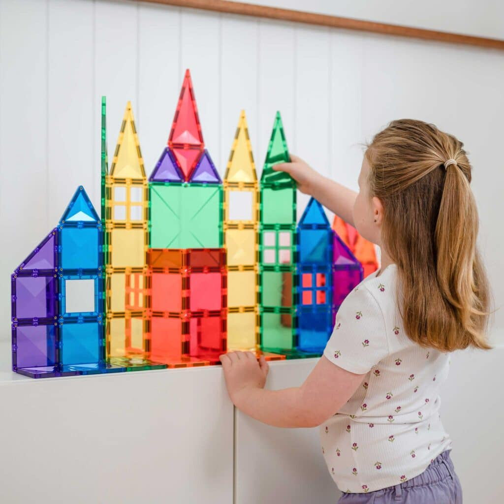 Set magnetic creativ curcubeu, 102 piese – CONNETIX