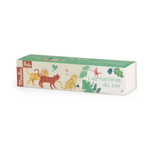 Lanternă cu diapozitive cu povești Animalele Junglei, 3 discuri - Moulin Roty
