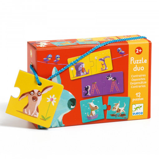 Puzzle duo antonime, set de 12 - Djeco