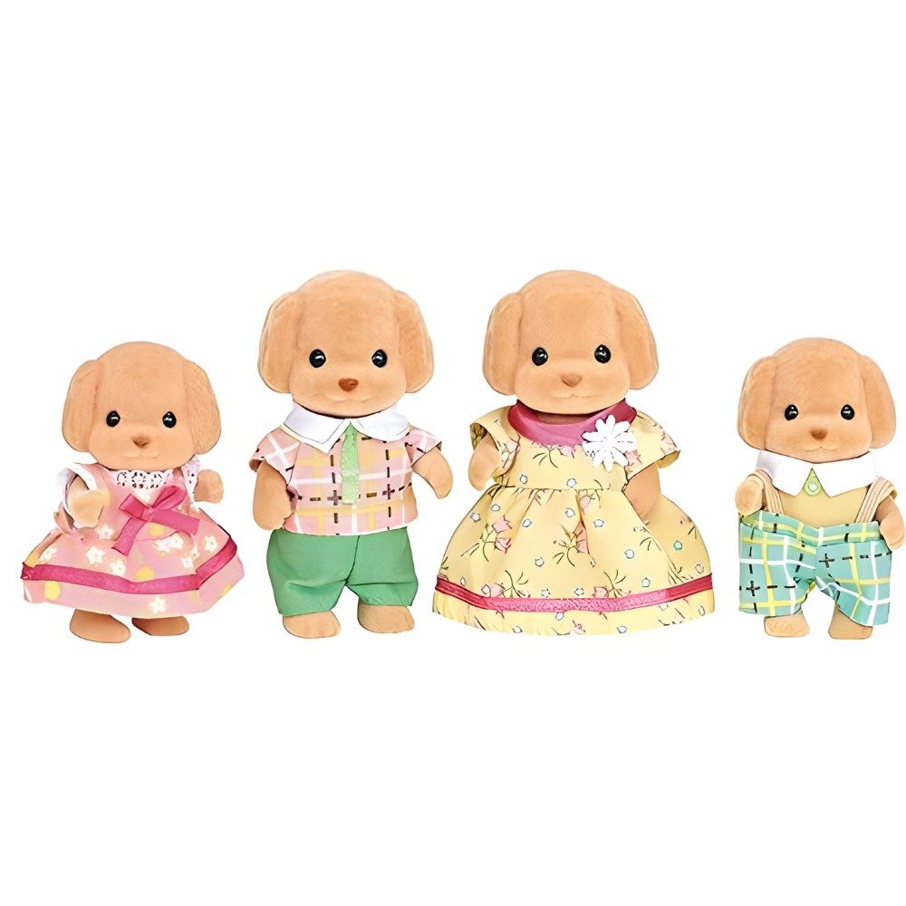 Set de figurine Familia Cățelușilor Poodle, 4 personaje - Sylvanian Families