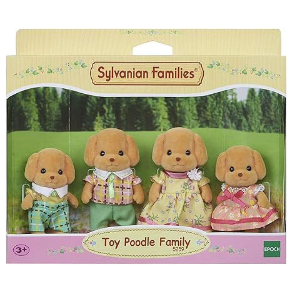 Set figurine Familia Cățelușilor Poodle, 4 piese – Epoch