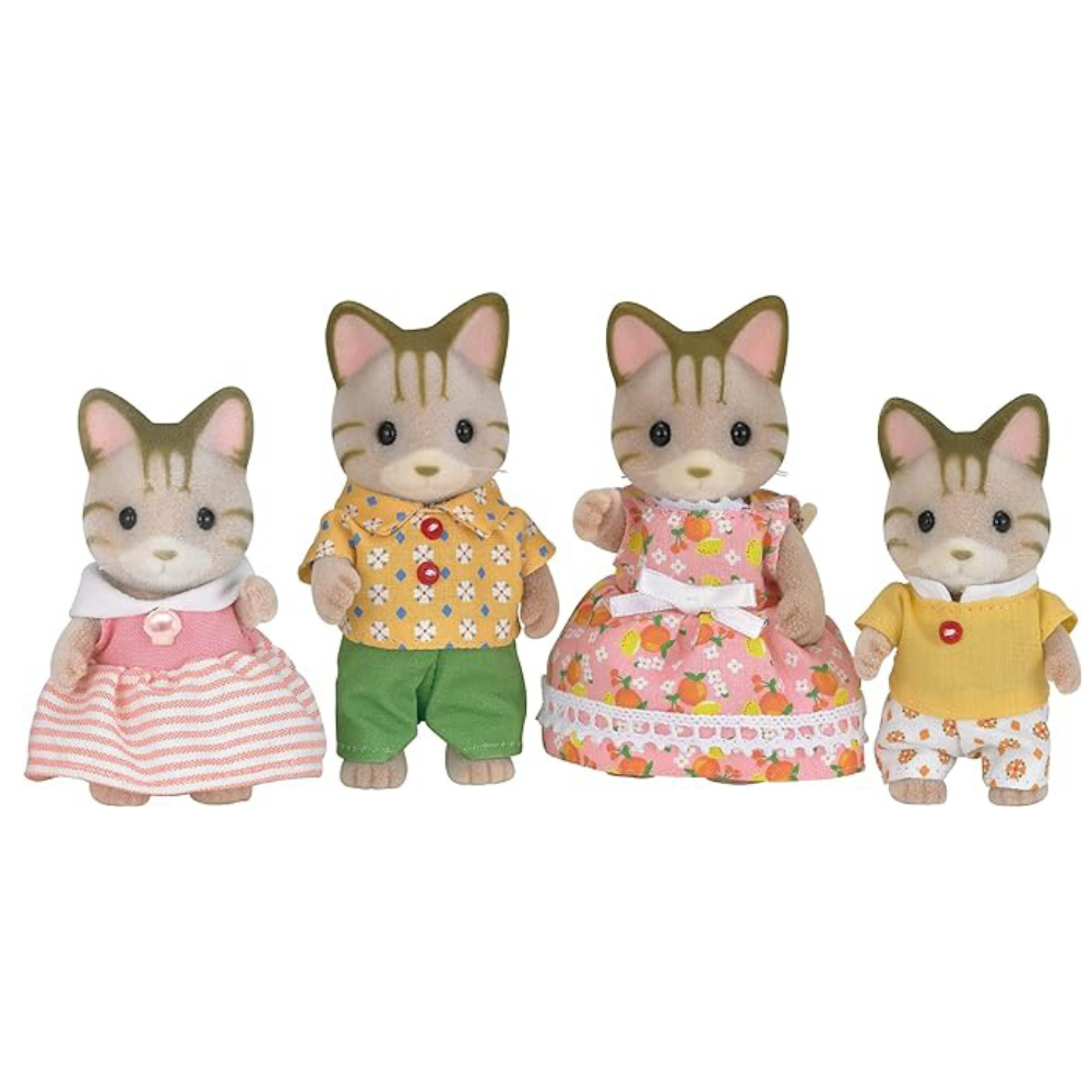 Set de figurine Familia Pisicuțelor vărgate, 4 personaje - Sylvanian Families
