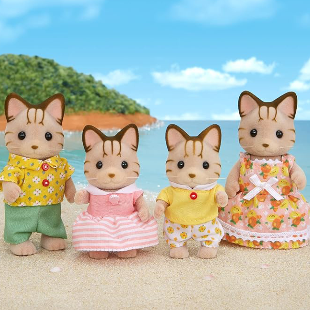 Set de figurine Familia Pisicuțelor vărgate, 4 personaje - Sylvanian Families