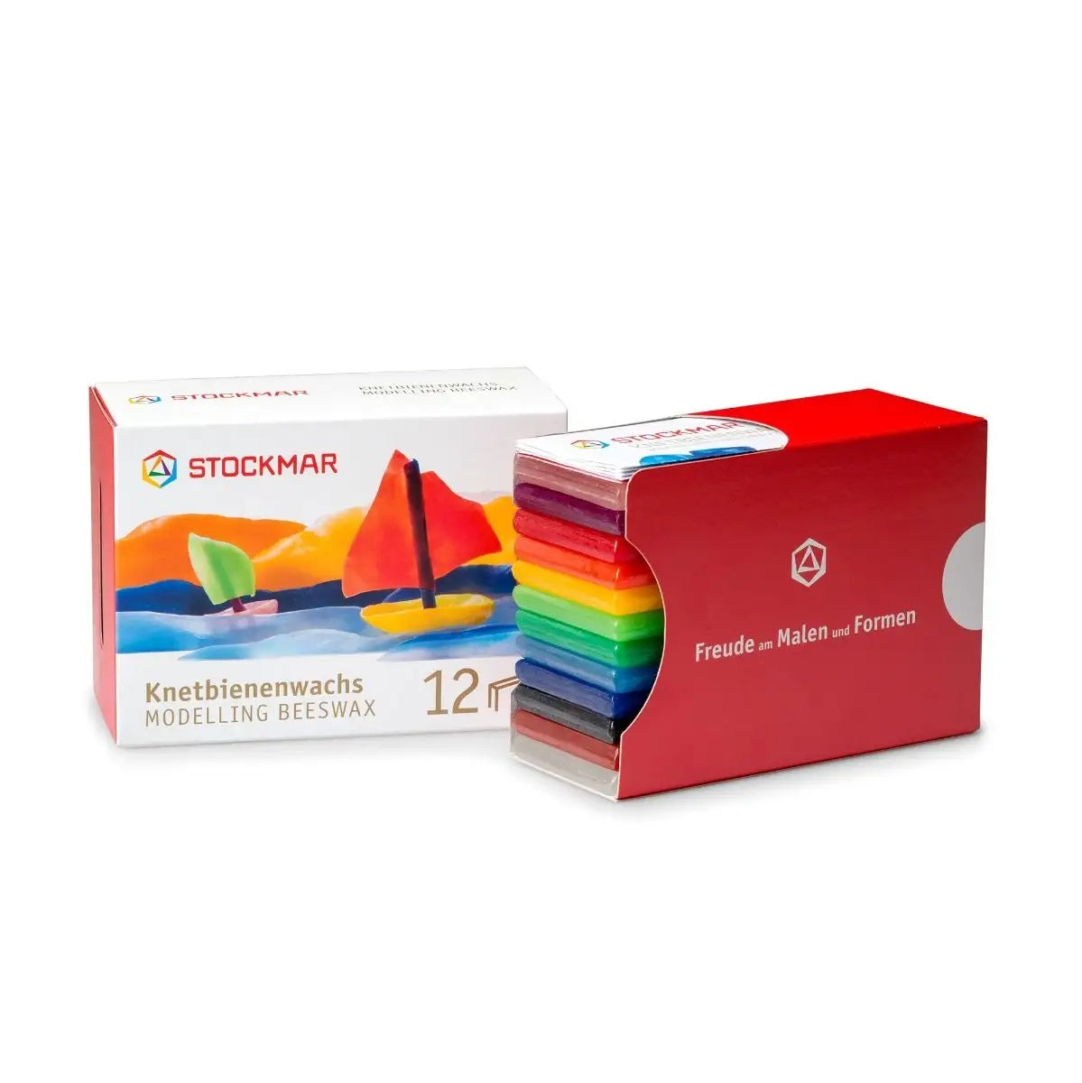 Set ceară de modelaj din ceară naturală de albine, 12 bucăți – Stockmar